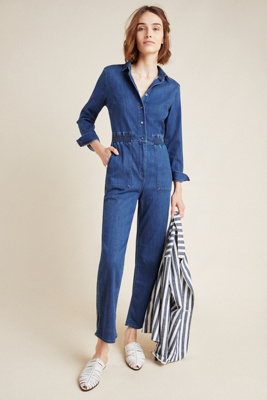 anthropologie denim overalls