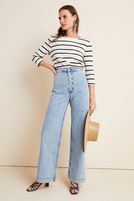 relaxed wide leg jeans