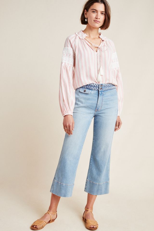 Current/Elliott High-Rise Cropped Wide-Leg Jeans | Anthropologie