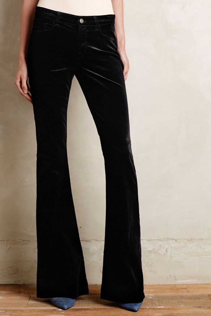 J Brand Martini Velvet Flare Jeans Anthropologie
