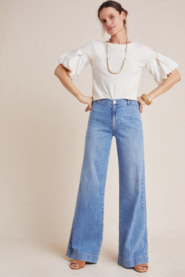 paige sutton wide leg jeans