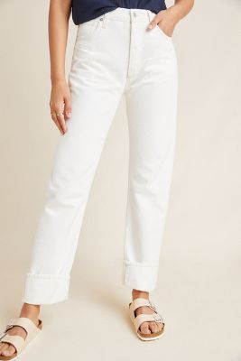 citizens of humanity reese cuffed straight leg jeans