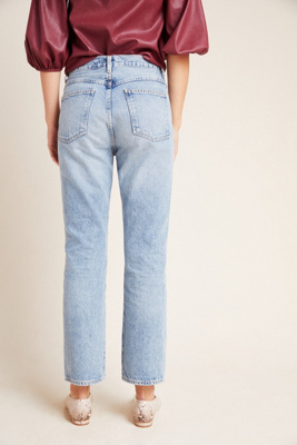 agolde high rise kick pinch waist jeans impression