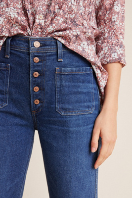 front pocket flare jeans