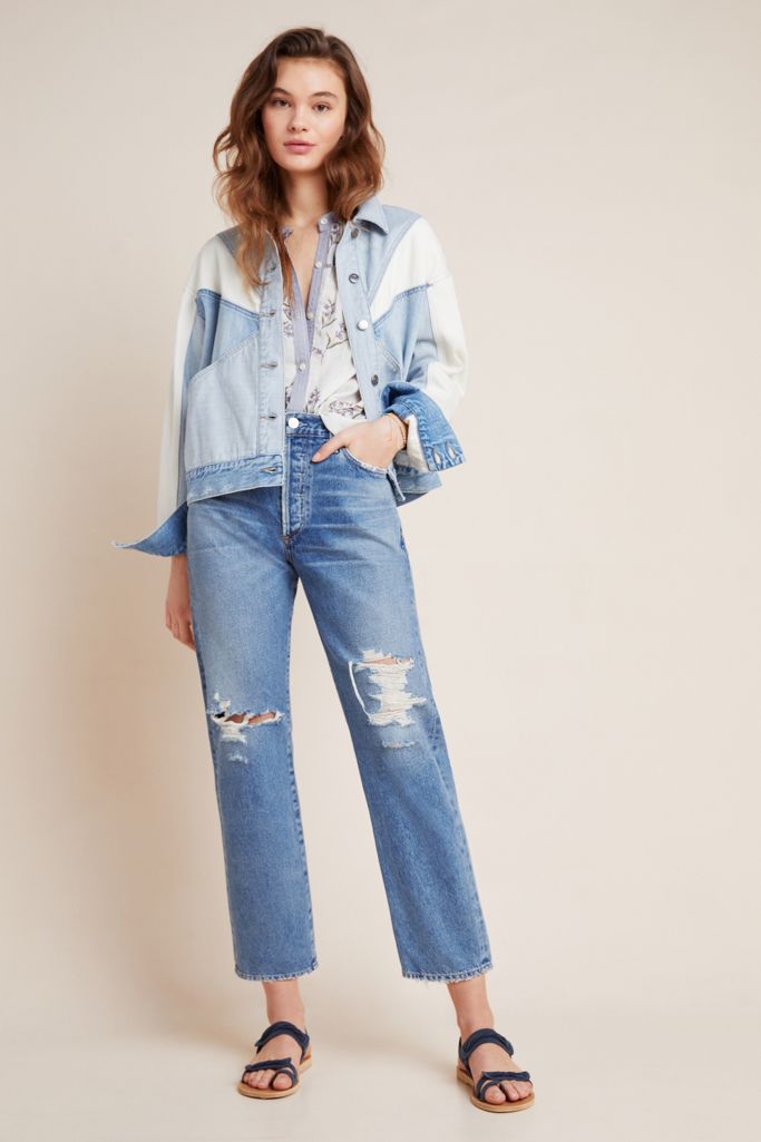 Citizens Of Humanity Emery Ultra High Rise Cropped Straight Jeans Anthropologie