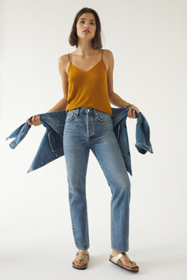 agolde yellow jeans