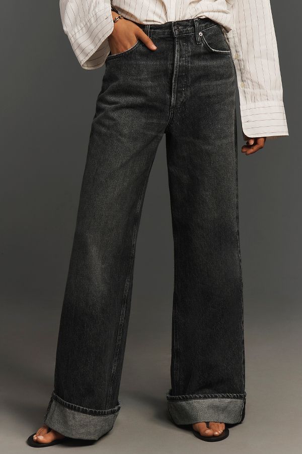 Slide View: 3: AGOLDE Dame High-Rise Wide-Leg Jeans