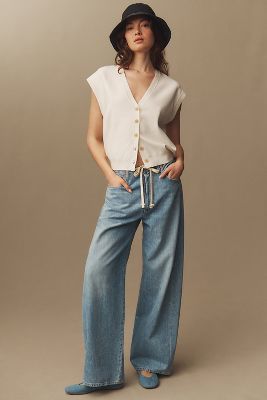 Citizens of Humanity Brynn Drawstring High-Rise Wide-Leg Jeans