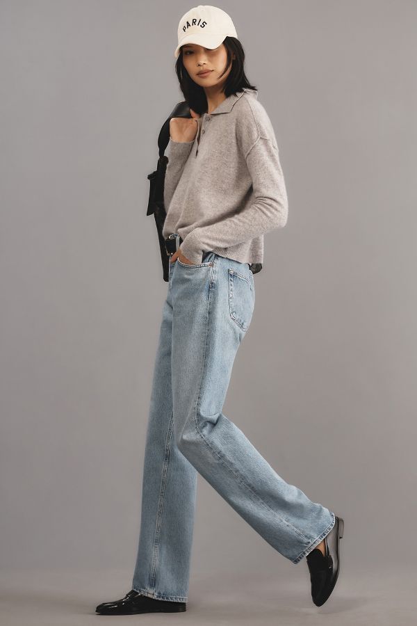 Slide View: 5: AGOLDE Kelly High-Rise Straight-Leg Jeans