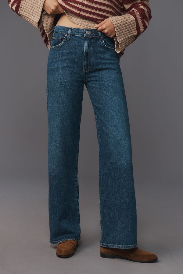 Slide View: 2: AGOLDE Harper Mid-Rise Straight-Leg Jeans