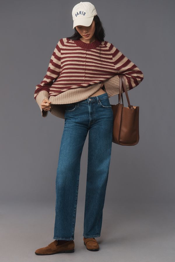 Slide View: 1: AGOLDE Harper Mid-Rise Straight-Leg Jeans