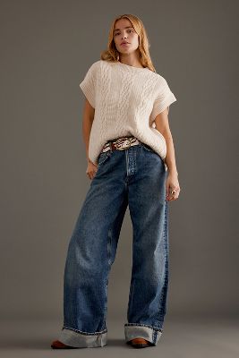 Jeans AGOLDE Dame de Tiro Alto y Pierna Ancha