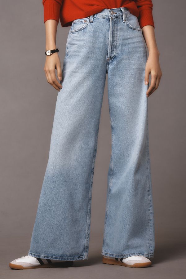 Slide View: 2: AGOLDE Dame High-Rise Wide-Leg Jeans