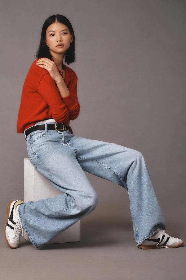 Slide View: 5: AGOLDE Dame High-Rise Wide-Leg Jeans