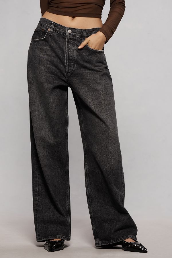 Slide View: 2: AGOLDE Low-Slung Baggy Jeans