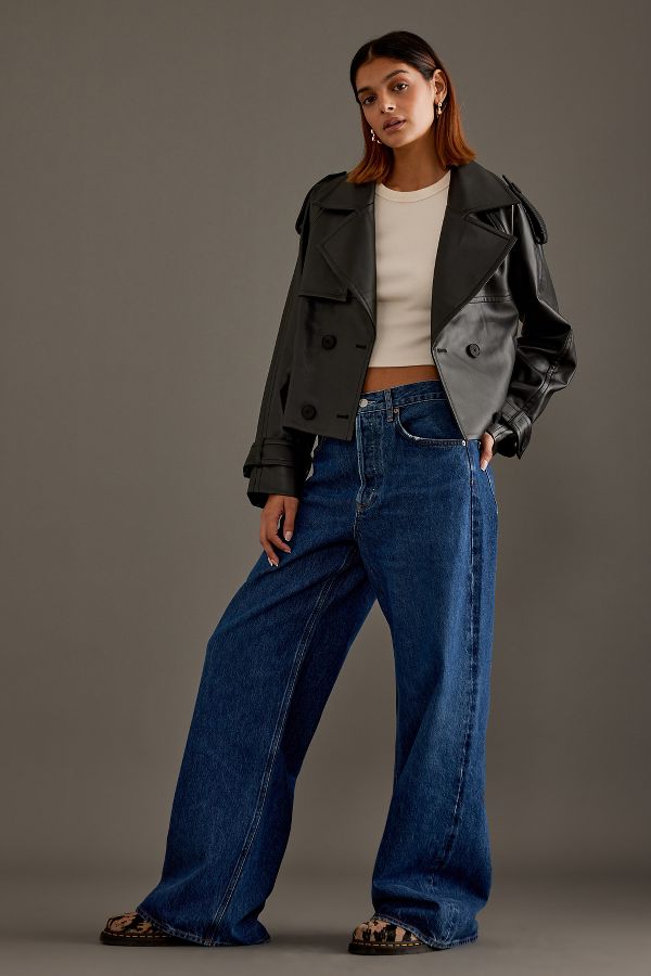 Slide View: 5: AGOLDE Dame High-Rise Wide-Leg Jeans