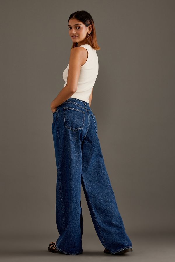 Slide View: 2: AGOLDE Dame High-Rise Wide-Leg Jeans