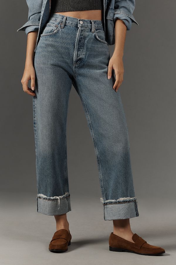 Slide View: 2: AGOLDE Fran Low-Slung Straight Jeans