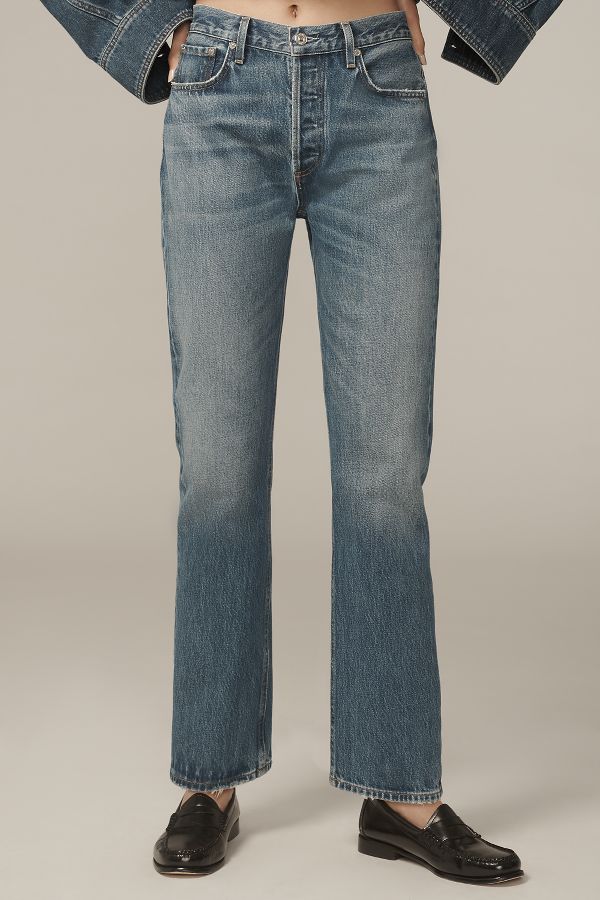 Slide View: 2: Citizens of Humanity Blaine High-Rise Straight-Leg Jeans