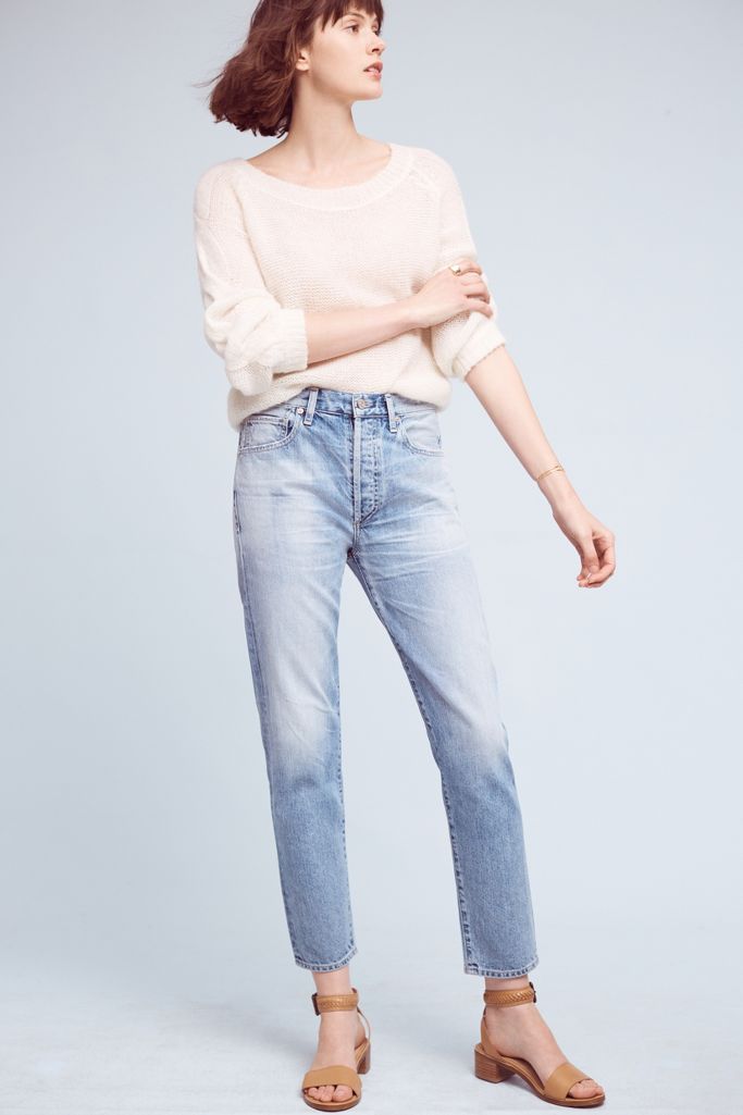 high rise ankle jeans zara