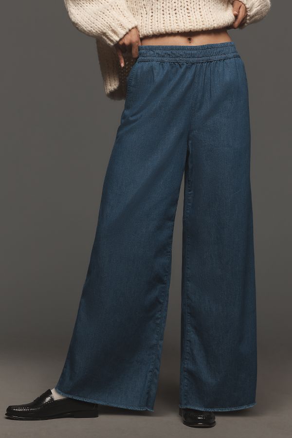 Slide View: 2: NSF Reed Pull-On High-Rise Wide-Leg Jeans