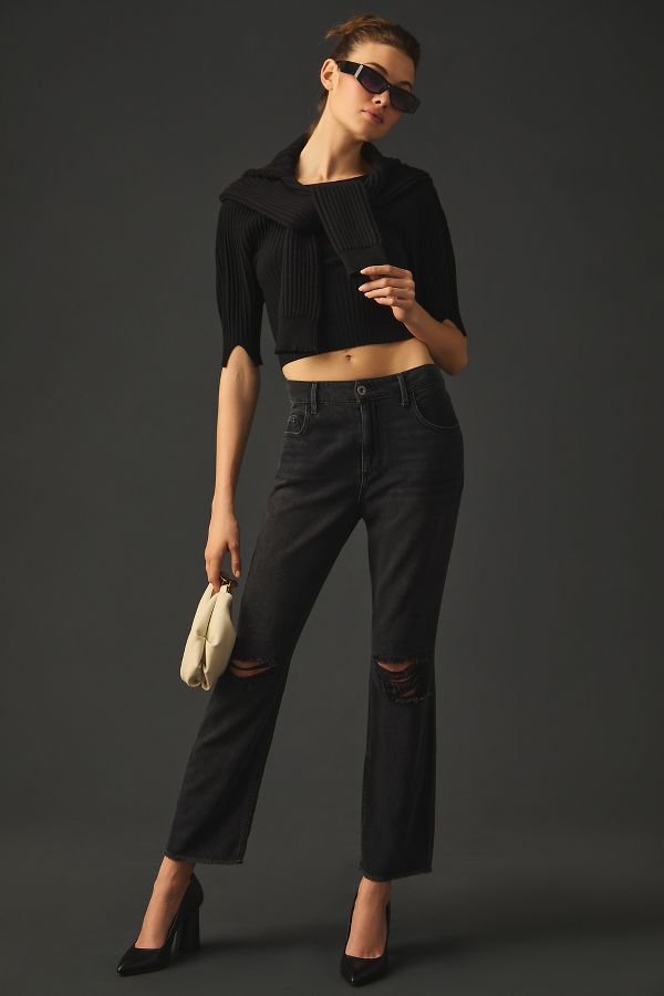 Slide View: 1: Bella Dahl Lennon High-Rise Straight Jeans