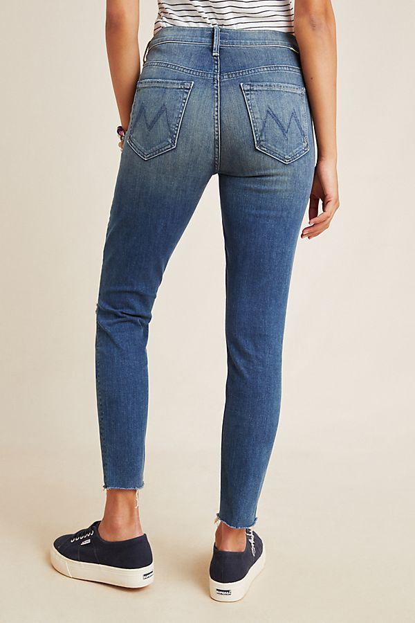 Mother The Stunner Ankle Fray High-Rise Skinny Jeans | Anthropologie