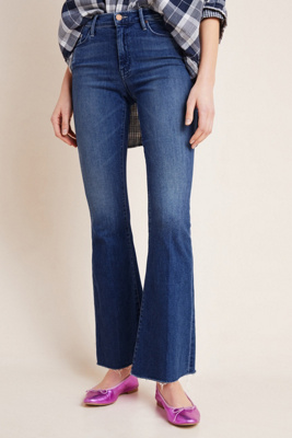 frayed bootcut jeans