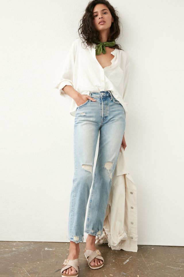 MOTHER The Tomcat Ultra High-Rise Straight Jeans | Anthropologie