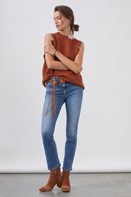 mother fringe jeans