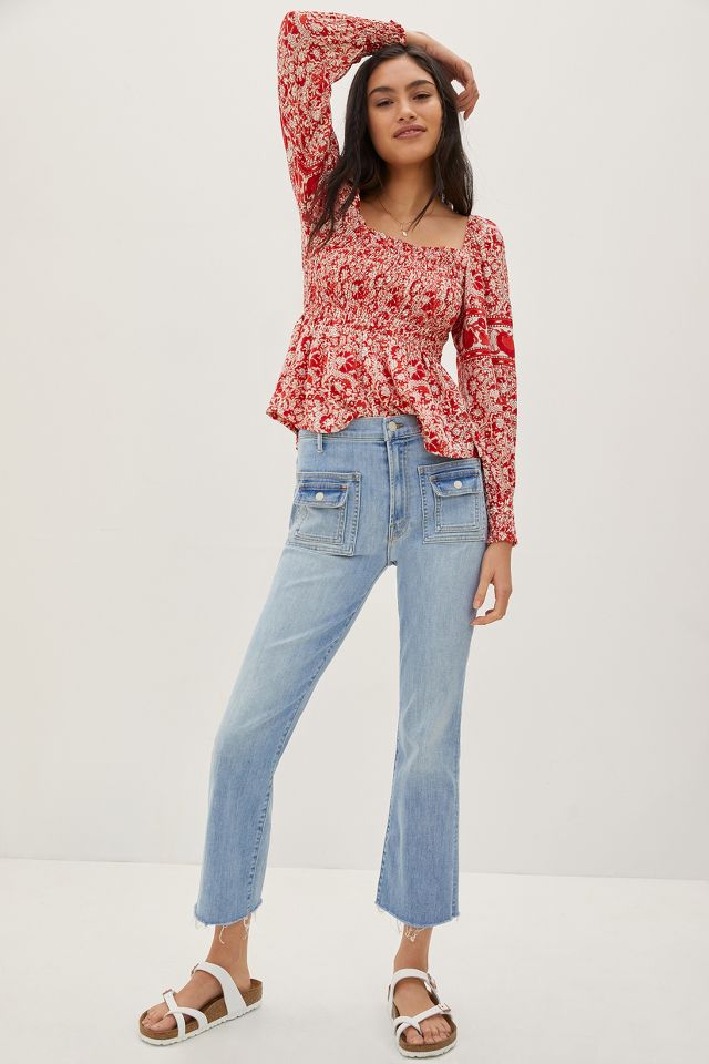 Download MOTHER The Hustler Ultra High-Rise Flare Jeans | Anthropologie