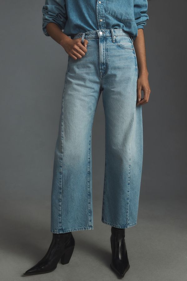 Slide View: 2: MOTHER The Half Pipe High-Rise Ankle Jeans