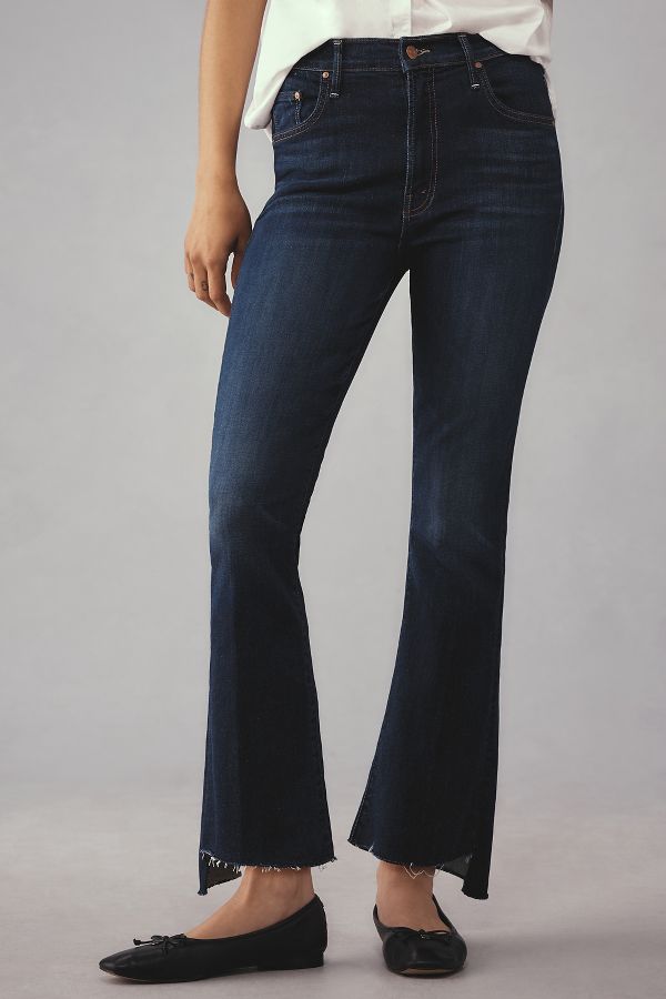 Slide View: 2: MOTHER The Insider Crop Step Fray Jeans