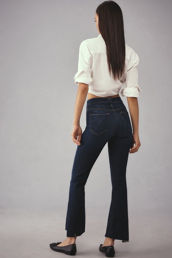 Slide View: 3: MOTHER The Insider Crop Step Fray Jeans