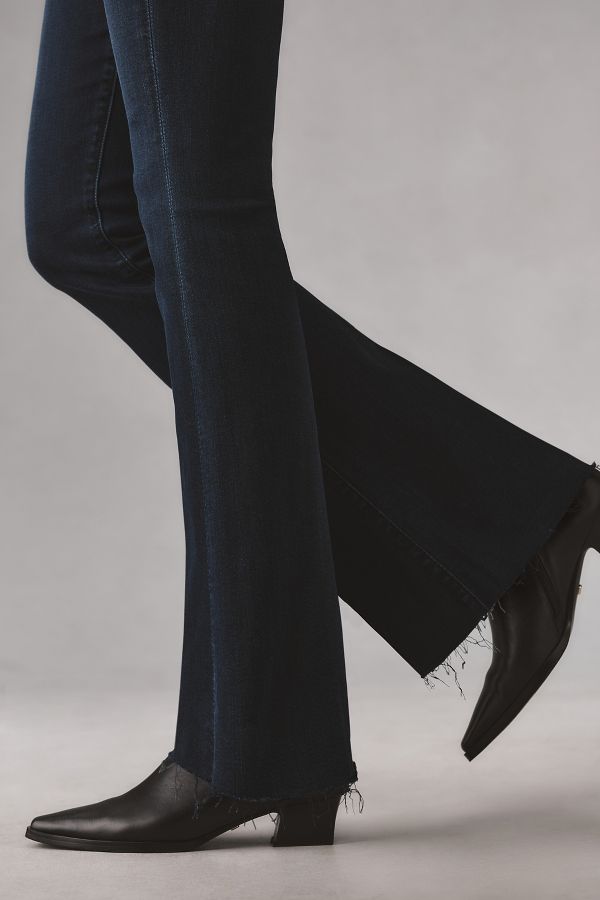 Slide View: 6: MOTHER Weekender Fray Mid-Rise Flare Jeans