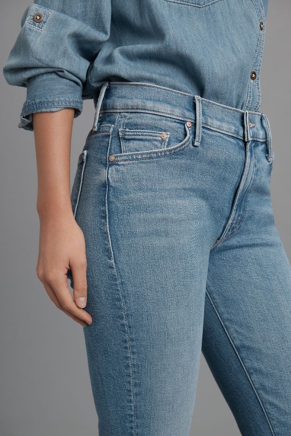 Slide View: 4: MOTHER The Outsider Sneak Mid-Rise Straight-Leg Jeans