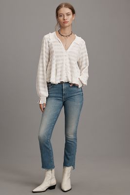 MOTHER The Insider Crop Step Fray Jeans