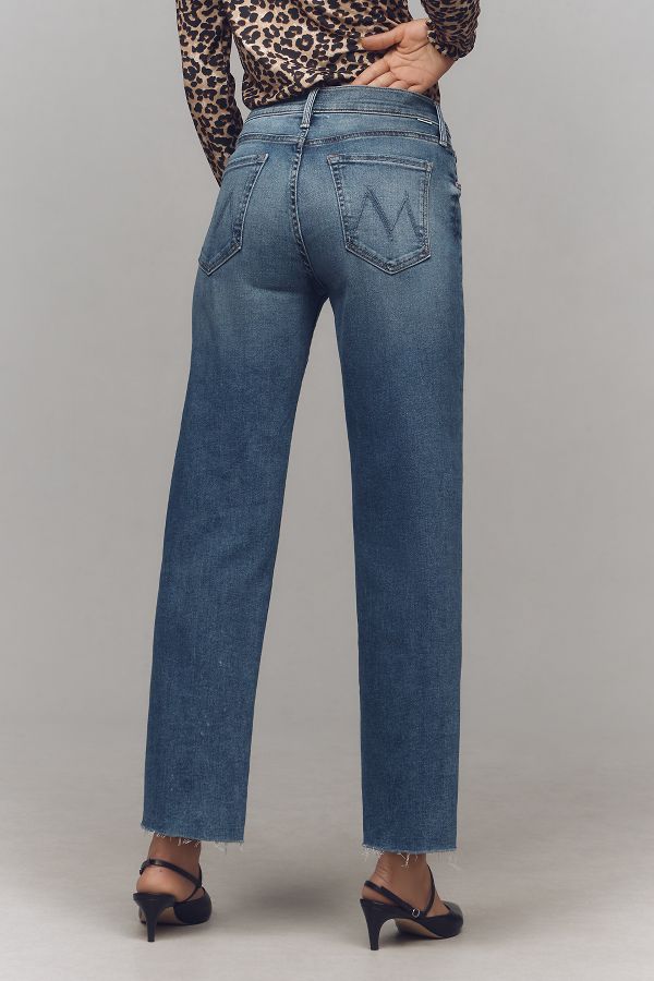 Slide View: 5: MOTHER The Rambler Mid-Rise Zip Ankle Fray Jeans