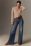 Thumbnail View 1: MOTHER The Twister Sneak Fray High-Rise Wide-Leg Jeans