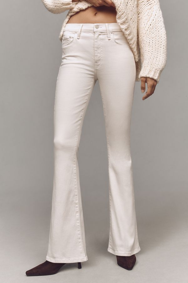 Slide View: 2: MOTHER The Weekender Mid-Rise Flare Jeans