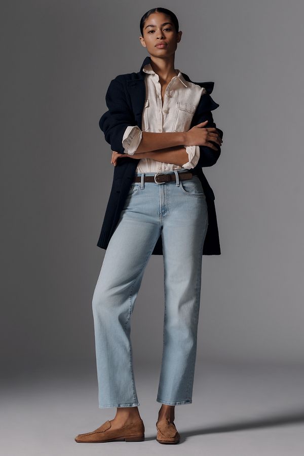 Slide View: 4: MOTHER The Rambler High-Rise Straight-Leg Ankle Jeans