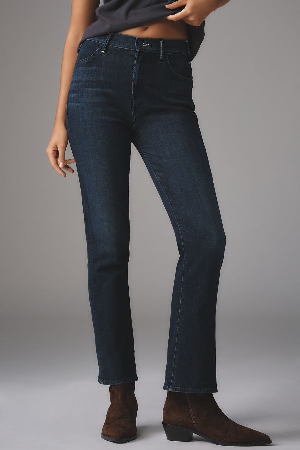 Slide View: 2: MOTHER The Hustler High-Rise Ankle Crop Jeans