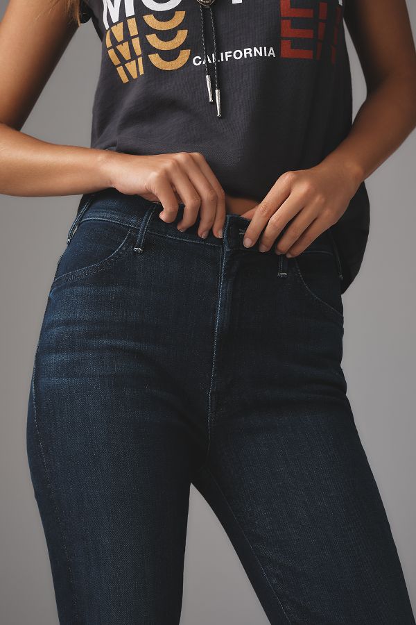 Slide View: 4: MOTHER The Hustler High-Rise Ankle Crop Jeans