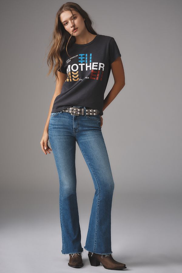 Slide View: 1: MOTHER The Weekender Mid-Rise Flare Jeans