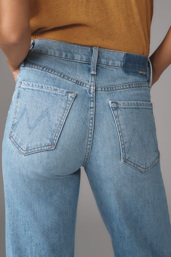 Slide View: 4: MOTHER The Tomcat Roller Skimp High-Rise Wide-Leg Jeans