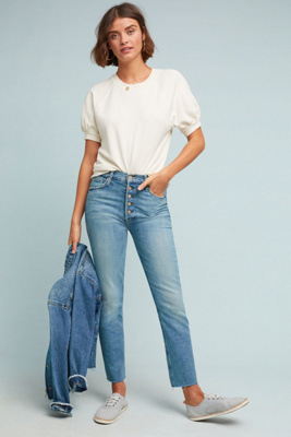 mother denim pixie dazzler ankle fray