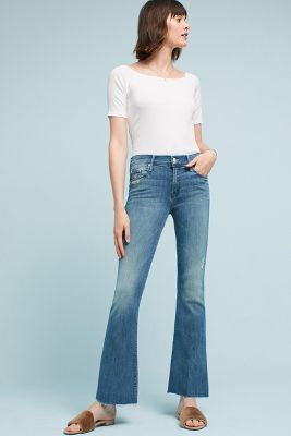mother weekender fray jeans