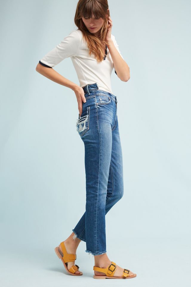 Mother The Dazzler Shift Ultra High-Rise Cropped Skinny Jeans