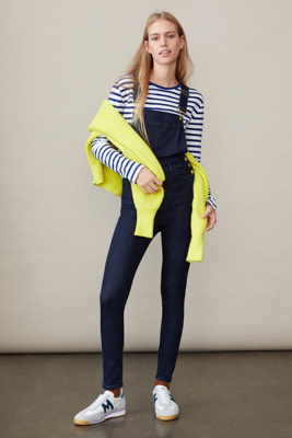 skinny denim overalls