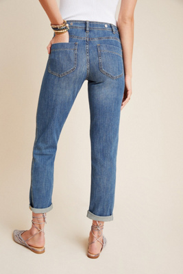 high waisted slim boyfriend jeans